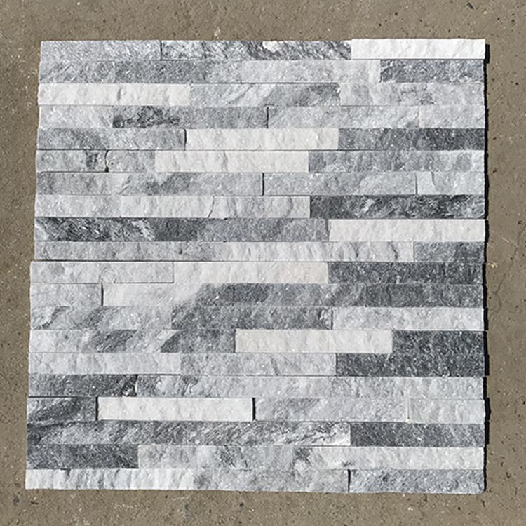 Alaska Gray Stacked Ledger Panel Natural Slate Wall Tile