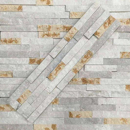 Natural Rock Mosaic Tile Custom White Culture Stone for Wall Decoration Slate