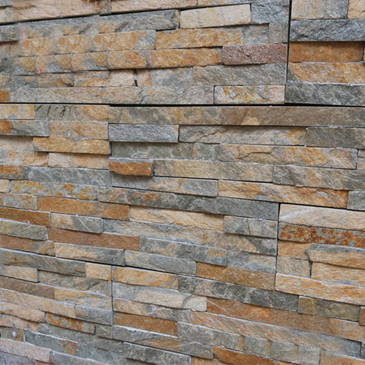Rusty Quartz Stacked Ledger Panel Natural Stone Wall Tile