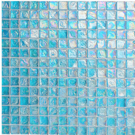 Swimming Pool Transparent Turquoise Glass Mosaic Floor Tile Backsplash Aqua Blue Pool Mosaic Molten Glass Mosaic Tiles